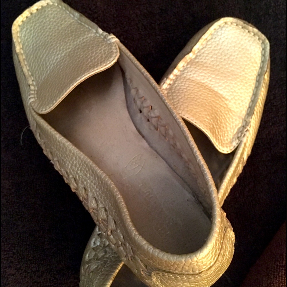 Aerosole gold loafers